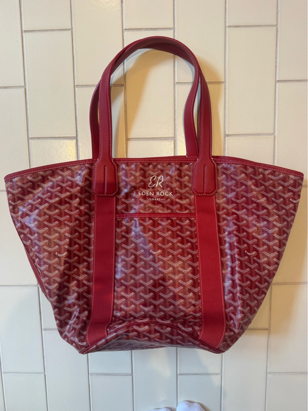 Goyard Limited Edition Eden Rock St. Barth’s Red Belharra Bag
